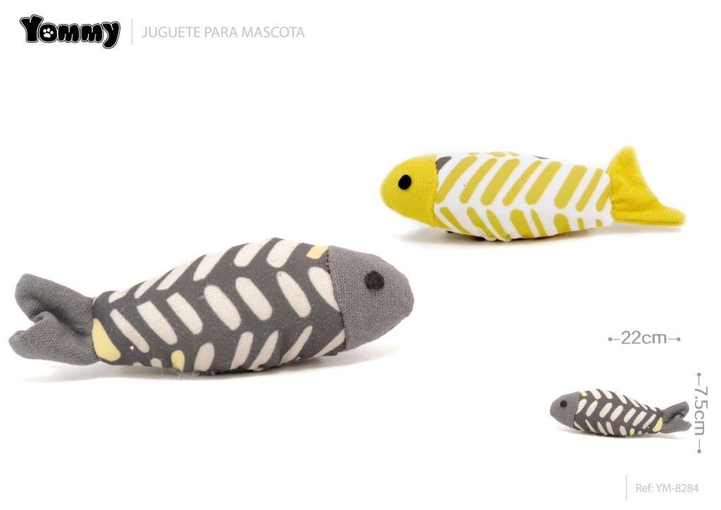 Juguete para gato pez de tela 11*4 cm - Artículos para mascotas