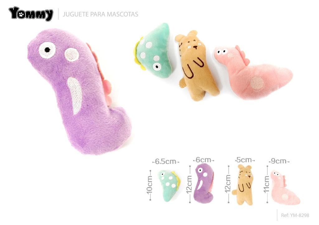 Peluche para mascotas 12x6cm para juegos