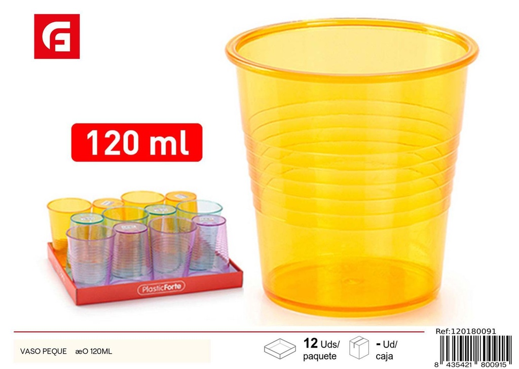 Vaso pequeño de plástico 120ml