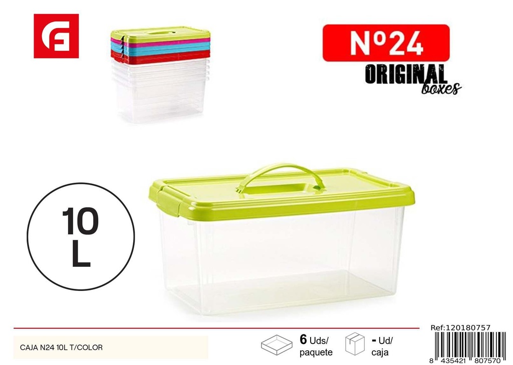 Caja de almacenamiento 24 número 10L - Almacenamiento en casa