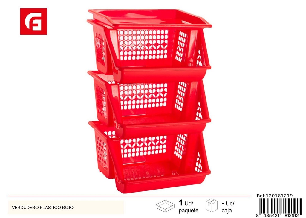 Colador plástico rojo - Utensilios de cocina