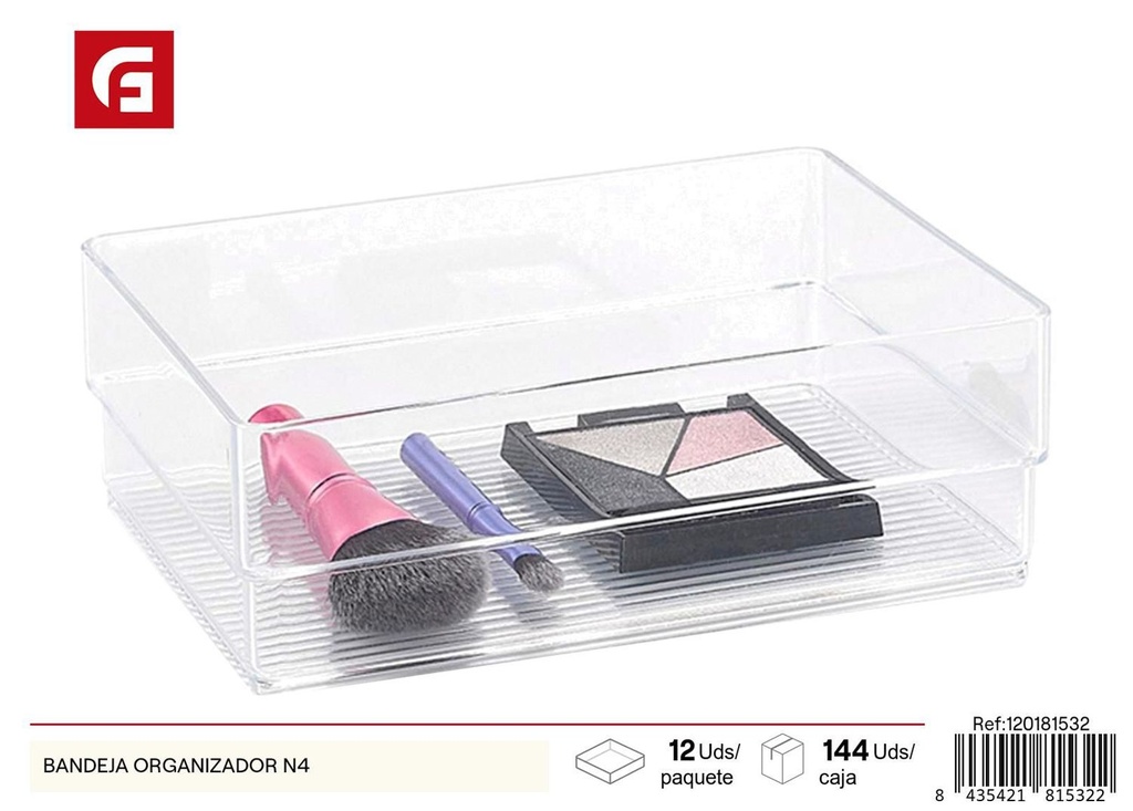 Bandeja organizador N4 para maquillaje