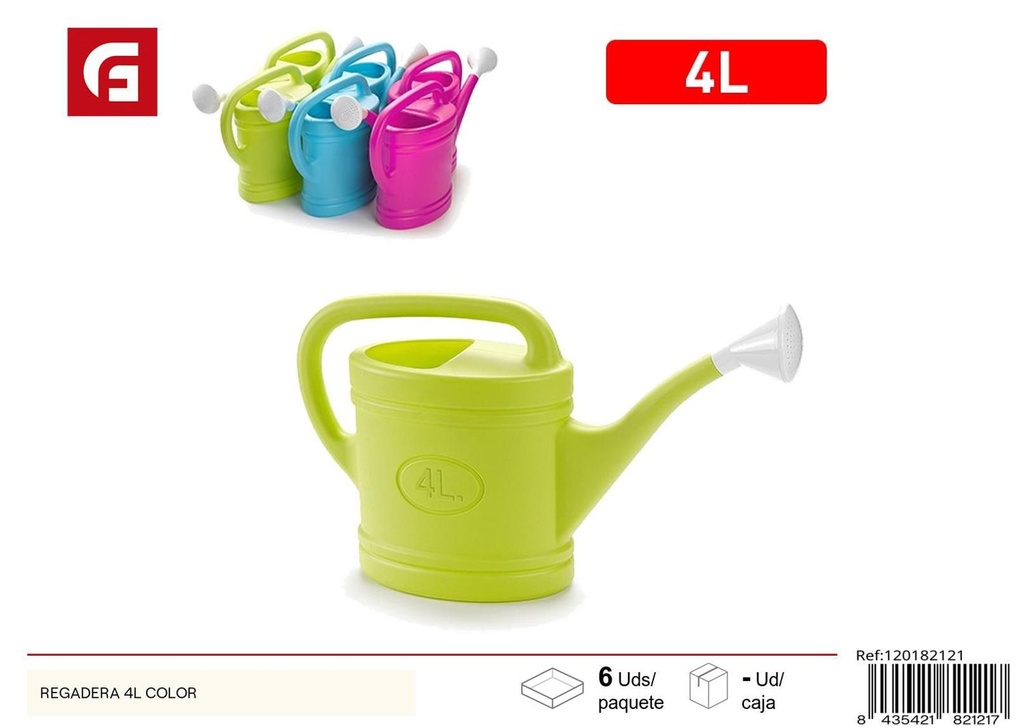 Rregadera de 4L color - Utensilios de jardinería