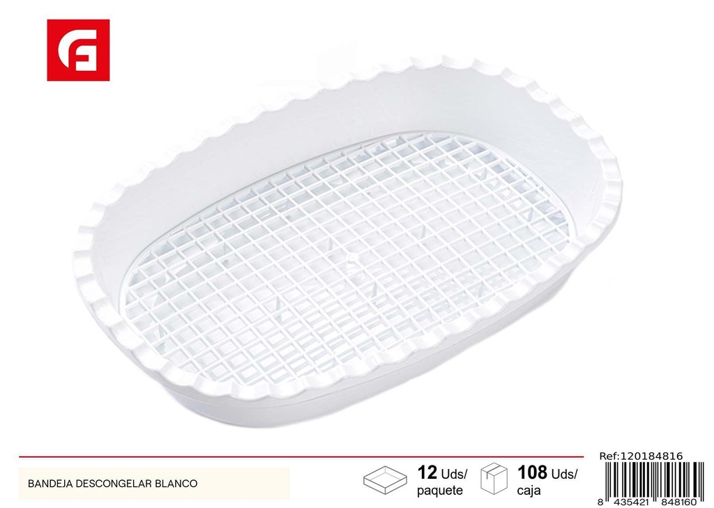 Bandeja descongelar blanca - Utensilios de cocina de plástico
