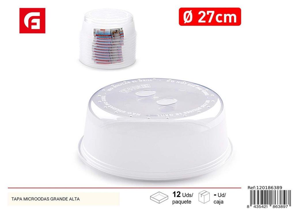 Tapa de microondas grande alta - Utensilio de cocina
