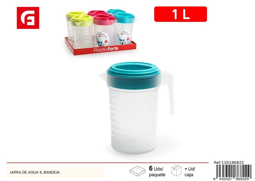 Jarra de agua de plástico 1L - Utensilios de cocina