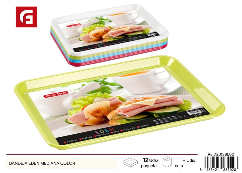 Bandeja Eden mediana de colores surtidos para cocina