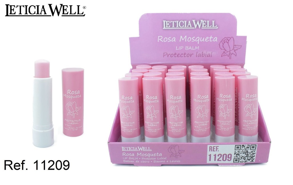 Protector labial rosa mosqueta 24/u Leticia Well