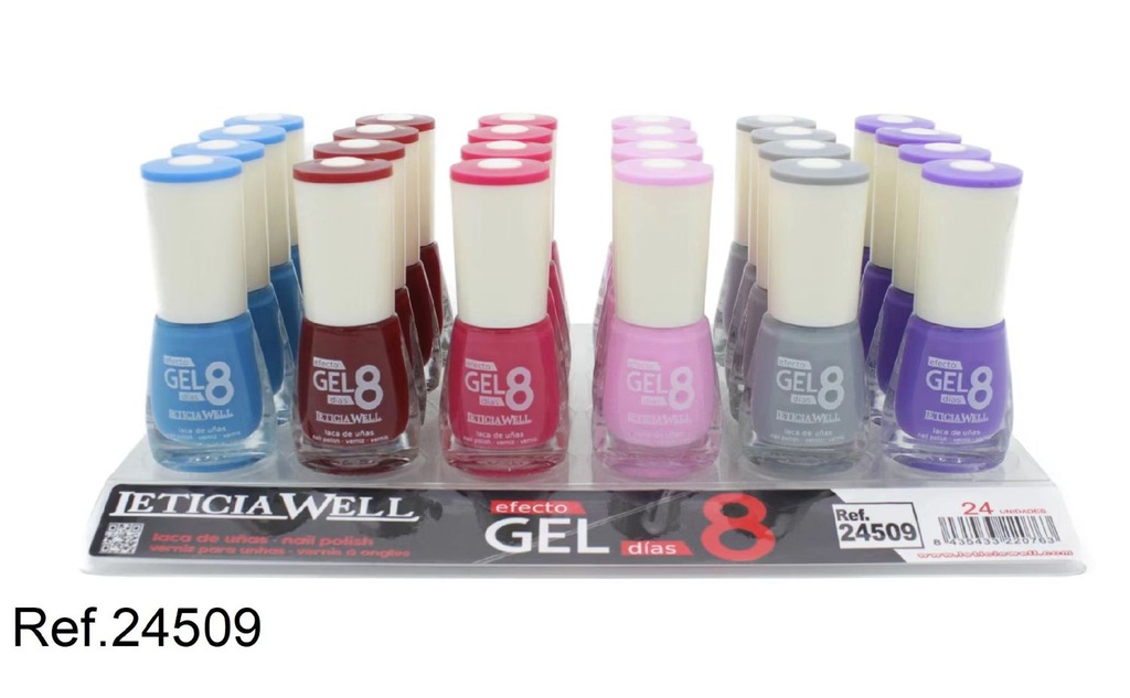 Laca de uñas efecto gel 24/u Leticia Well para manicura