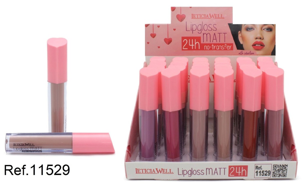 Labial corazón mate 24h 24/u Leticia Well