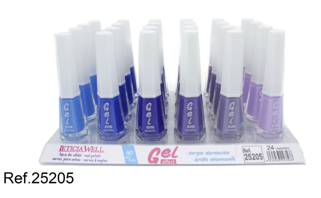 Laca de uñas gel efecto 24/u Leticia Well para belleza