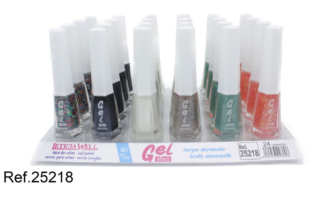 Laca de uñas efecto gel (24 unidades) - Cosméticos