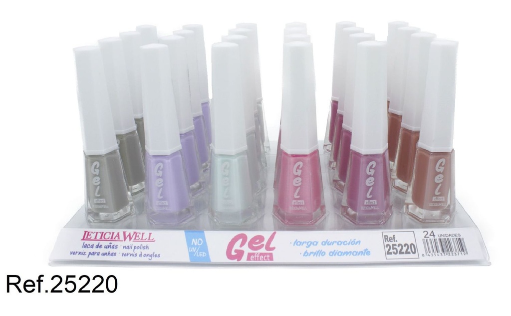 Laca de uñas efecto gel (24 unidades) - Cosméticos