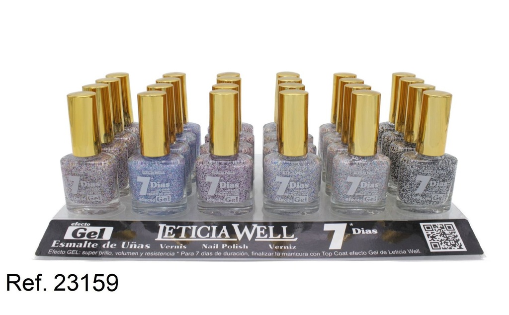 Esmalte de uñas 7D efecto gel 24/u Leticia Well