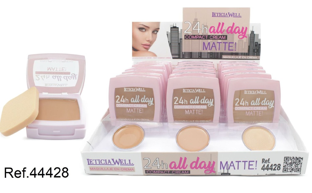 Compact Cream 24H All Day 18/u 44428 para maquillaje