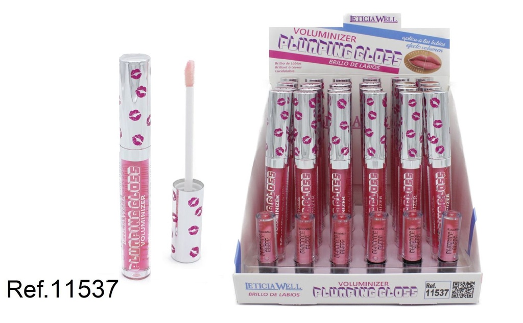 Brillo labial voluminizador 24/u Leticia Well para labios hidratados