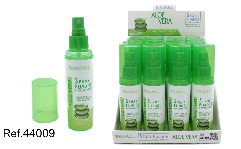 Spray finalizador verde aloe vera Leticia Well 16/u