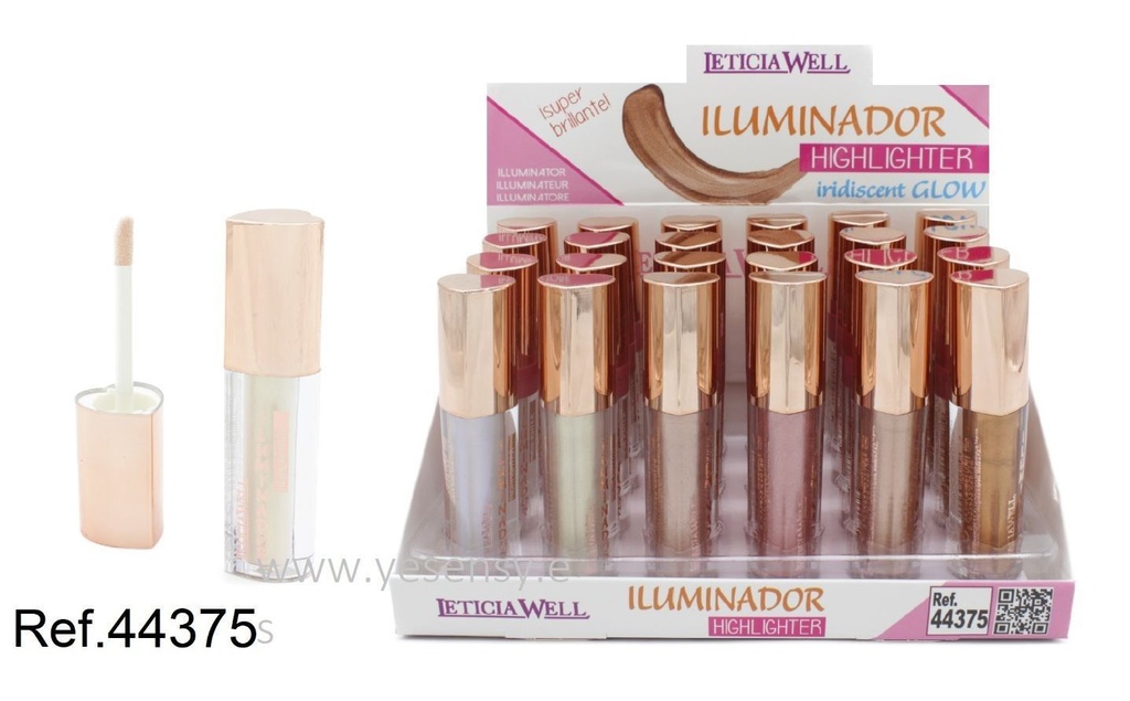 Iluminador iridescente Glow 24/u modelo 44375 para maquillaje