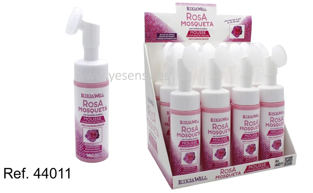 Mousse limpiador facial rosa mosqueta 12/u 44011