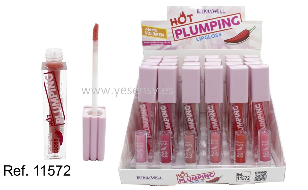 Lipgloss hot plumping 24 unidades - Maquillaje
