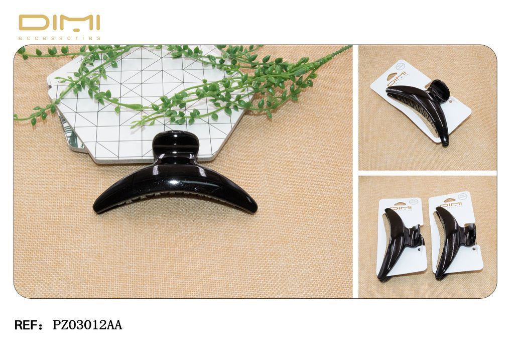 Pinza negra 11 cm (12 unidades) - Accesorios de cabello