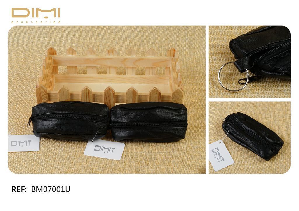 Monedero de piel 12/u BM07001U para monedas y tarjetas