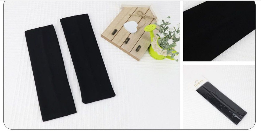 Cinta de pelo negra (7 cm - 24 uds) - Accesorios de peinado y moda