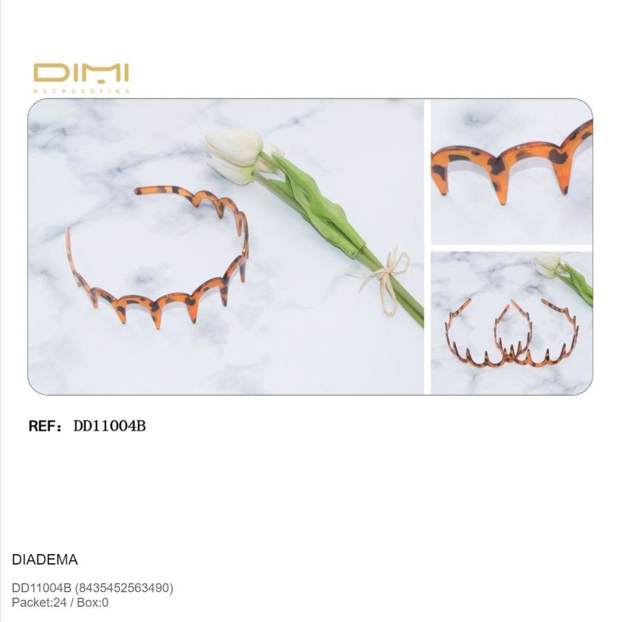 Diademas con concha 24/u DD11004B DM para accesorios de cabello