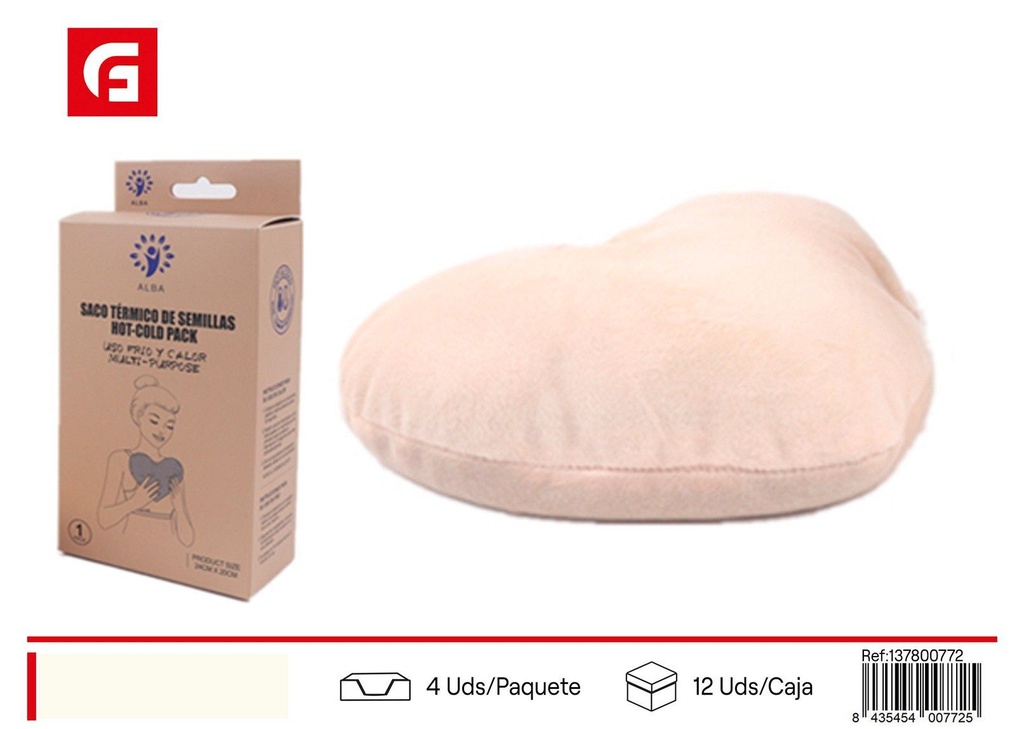 Saco de semillas en forma de corazón color beige - Cuidado personal