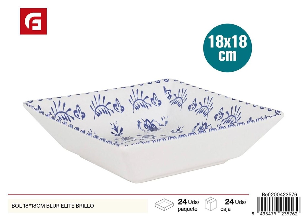 Bol 18*18 cm Blur Elite brillo - Vajilla decorativa