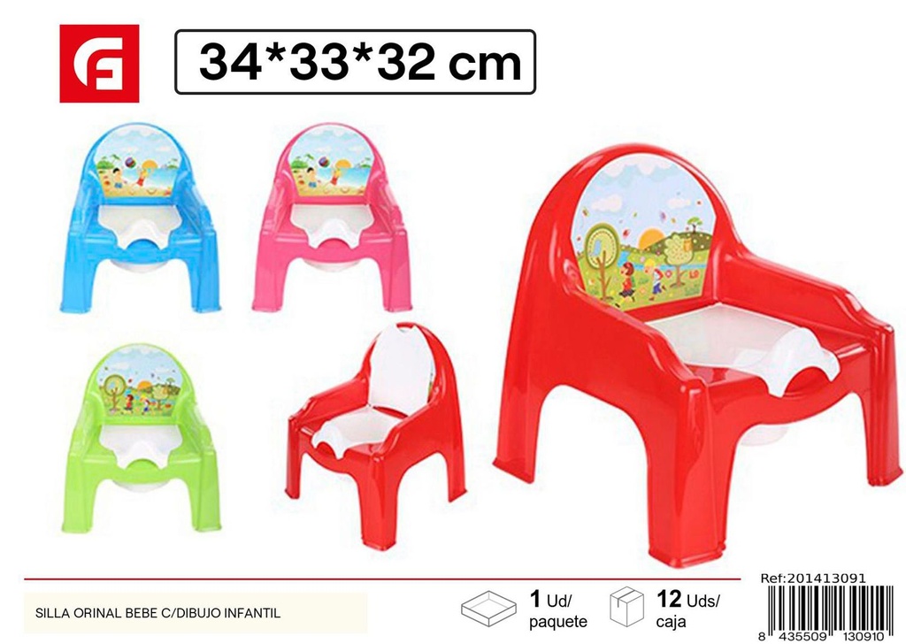 Silla orinal para bebé con dibujo infantil