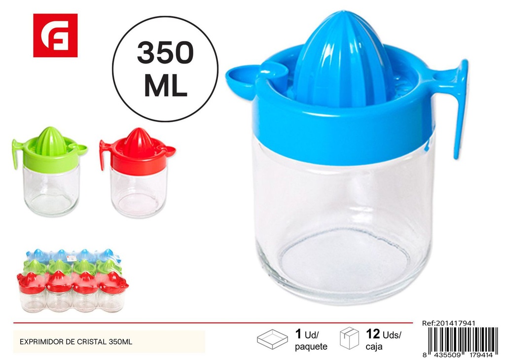 Exprimidor de cristal 350ml para cocina