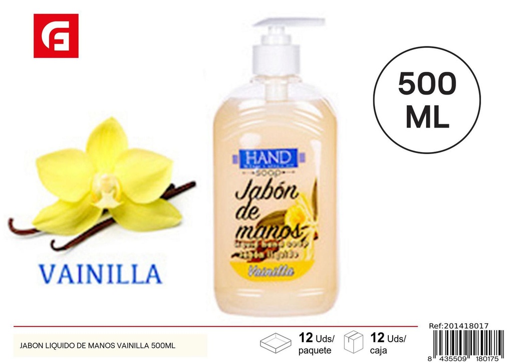 Jabón líquido de manos de vainilla 500ml