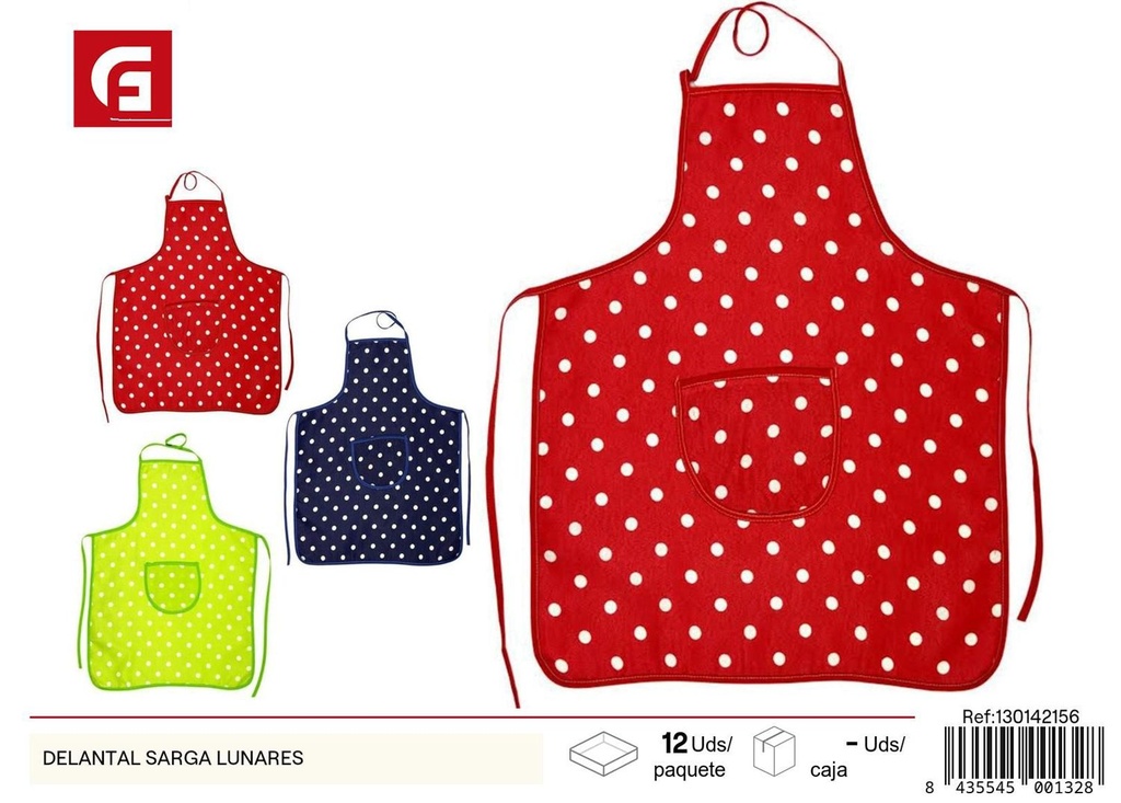 Delantal Sarga Lunares - Textiles para el hogar