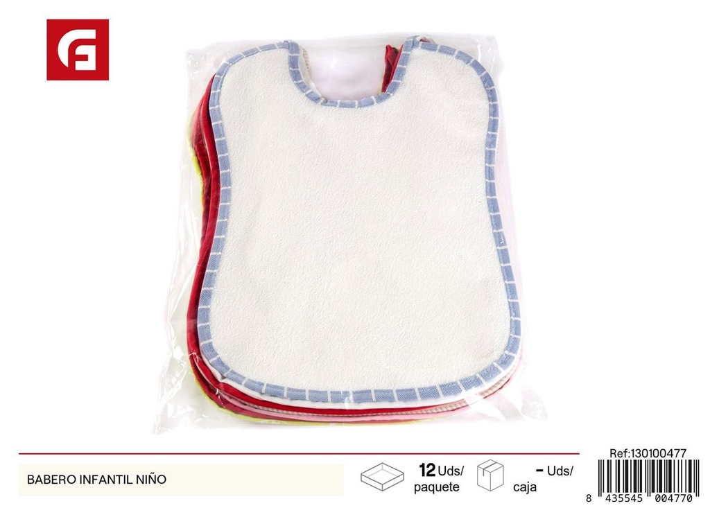 Babero Infantil Niño - Accesorios para el Hogar