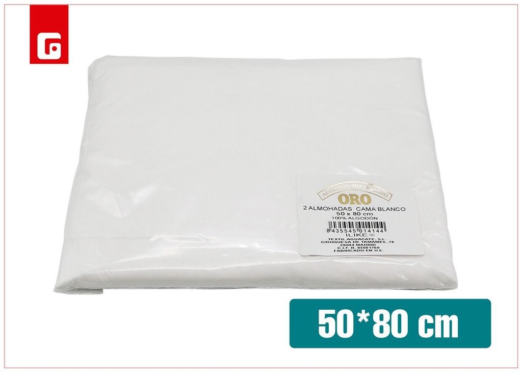Fundas de almohada blanca 50x80 cm - Textiles para el hogar