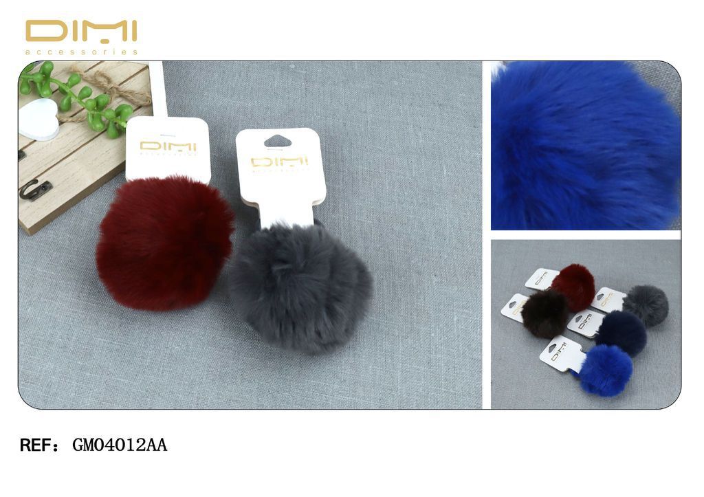 Goma pompon 8 cm (24 unidades) - Accesorios para cabello