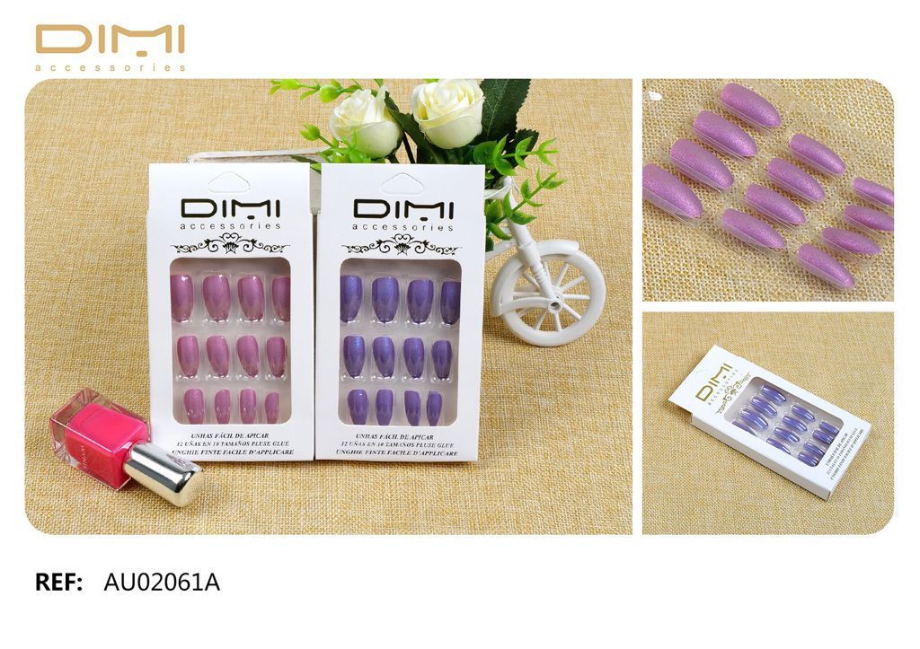 Uñas postizas 12pcs AU02061A DM para manicura