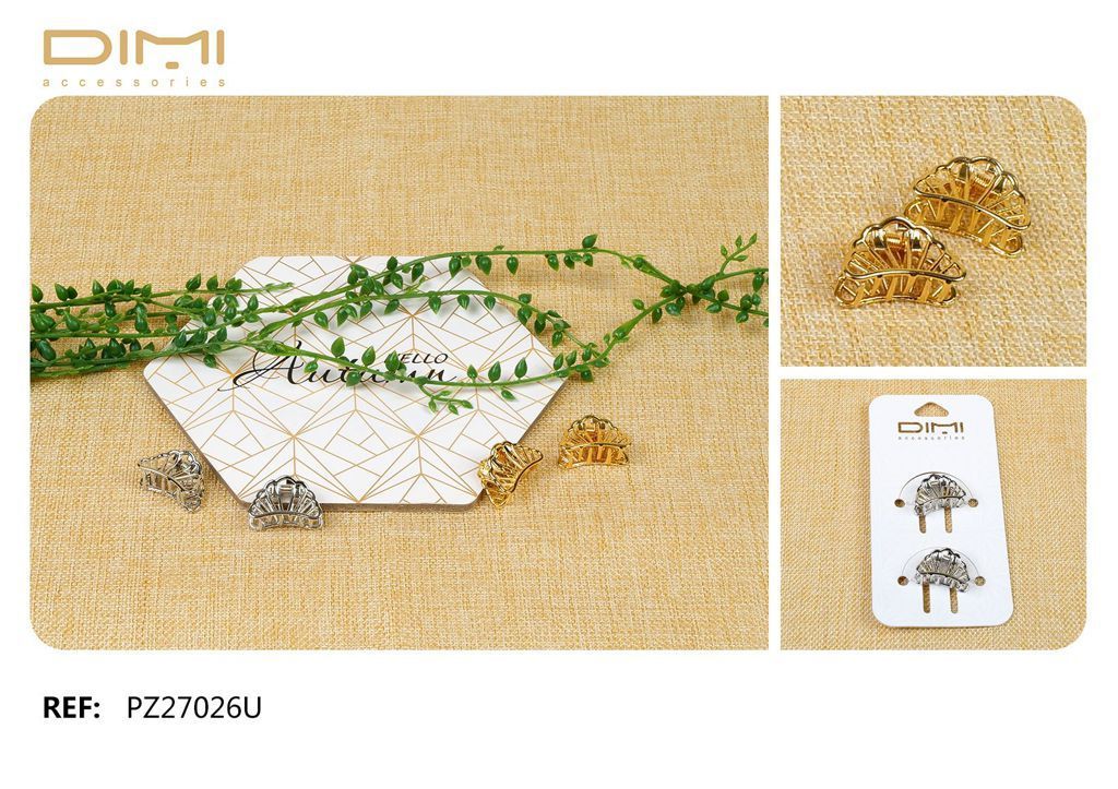Pinza de metal 2U 3CM - Accesorios para el cabello y diademas