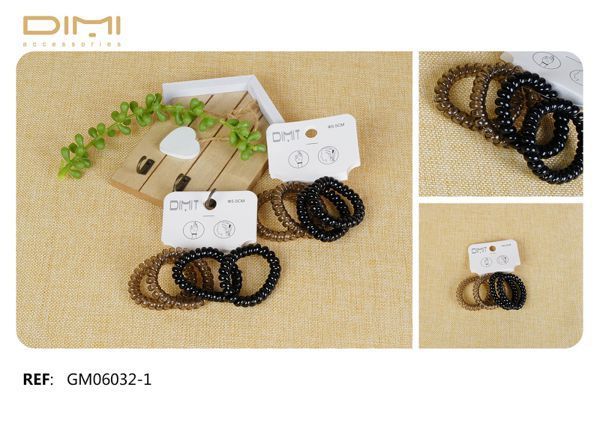 Goma cable 12 pz GM06032-1 - Accesorios para el cabello