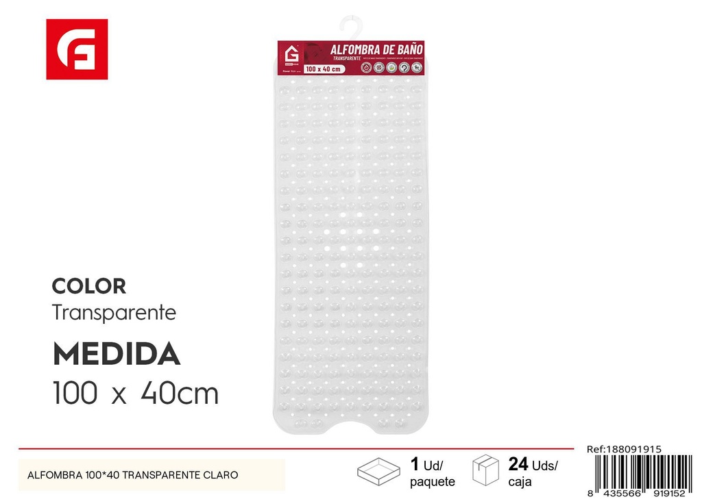 Alfombra antideslizante 100x40 cm - Artículos de baño y alfombras