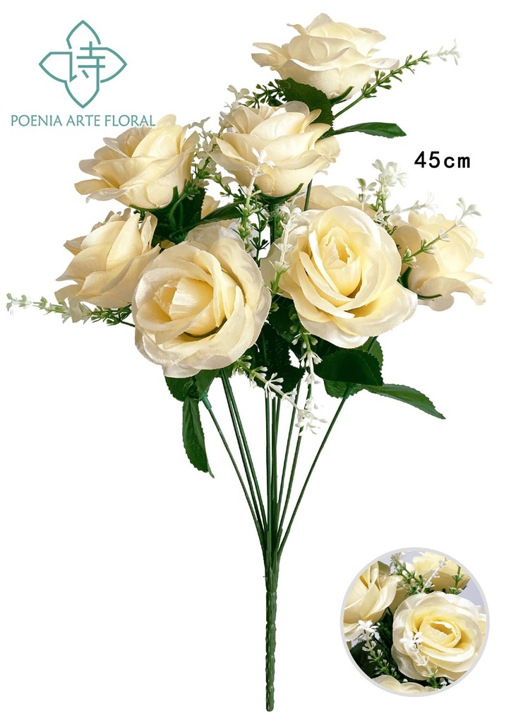 Ramo de flores artificiales 10 cabezas - Decoración funeraria