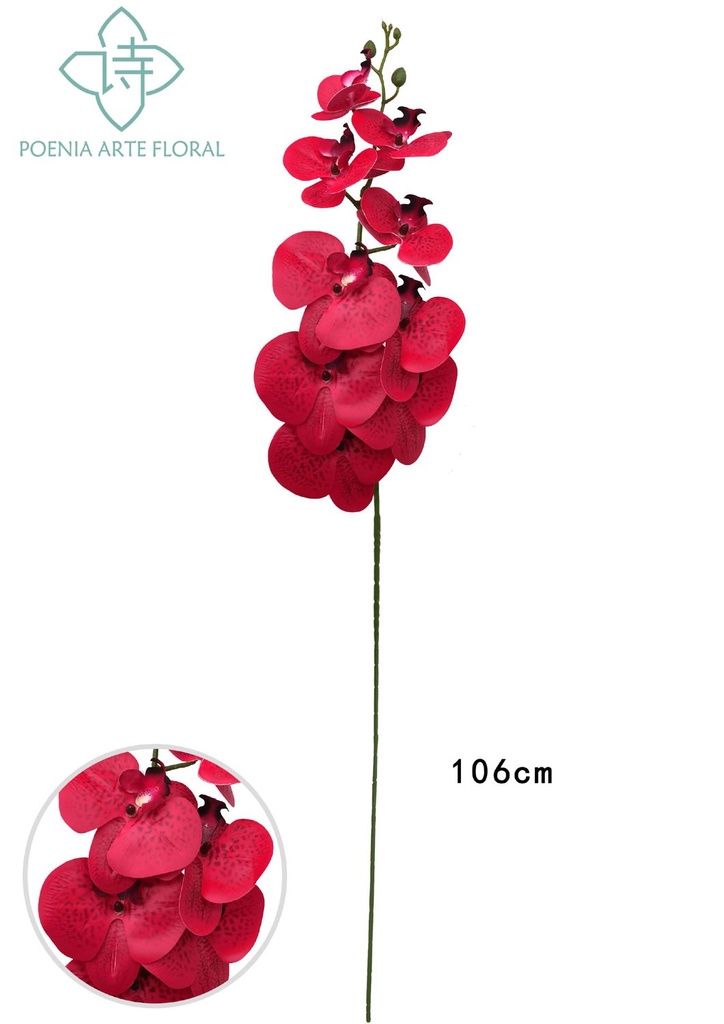 Vara de flor artificial de mariposa de 9 cabezas para decoración