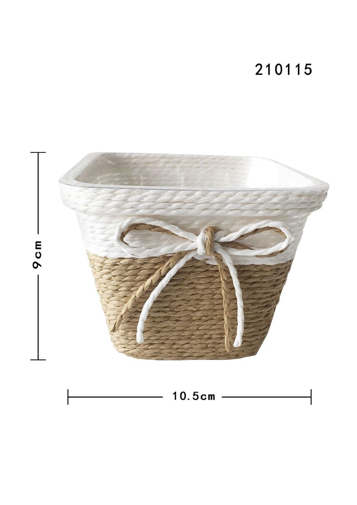Máscara de flores en maceta marrón - Macetas de madera para decoración