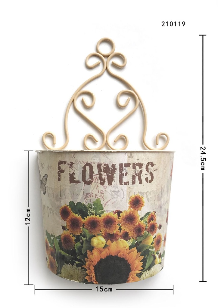 Maceta colgante con diseño de girasol para jardín y decoración exterior