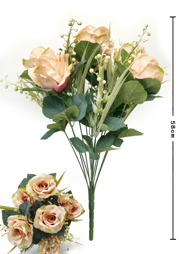 Ramo de rosas de 12 cabezas - Decoración floral decorativa