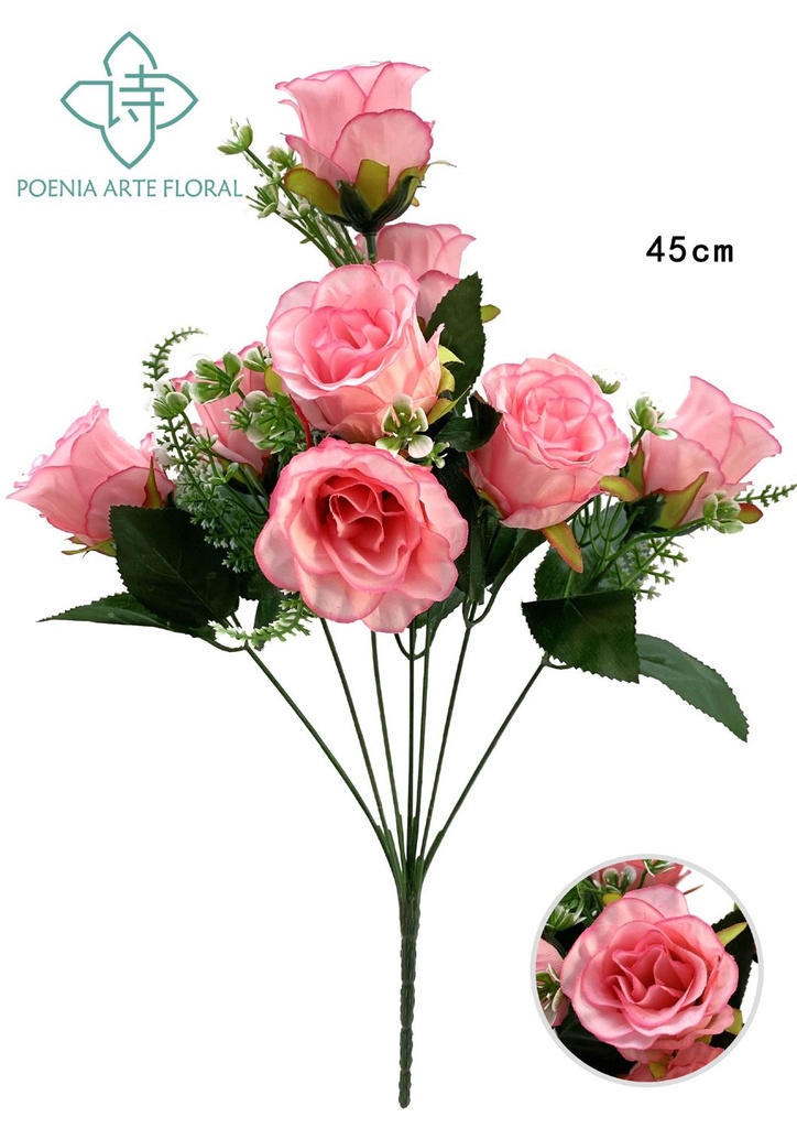 Ramo artificial - 8 cabezas de tulipán dorado - Decoración floral