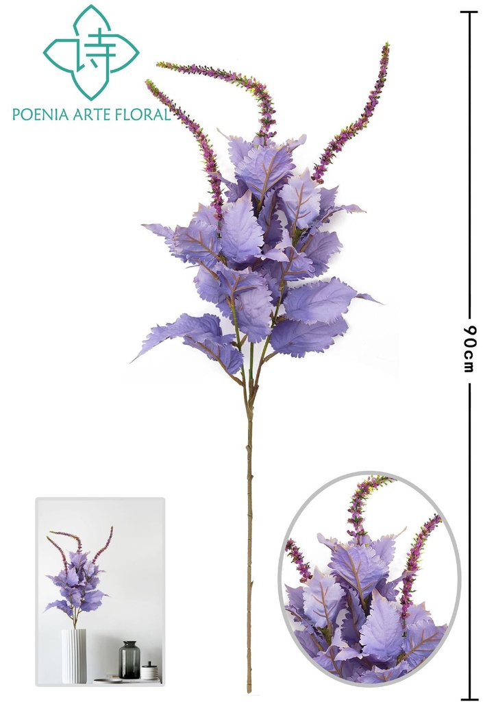 Vara flor con hojas de suculenta - Decoraciones florales