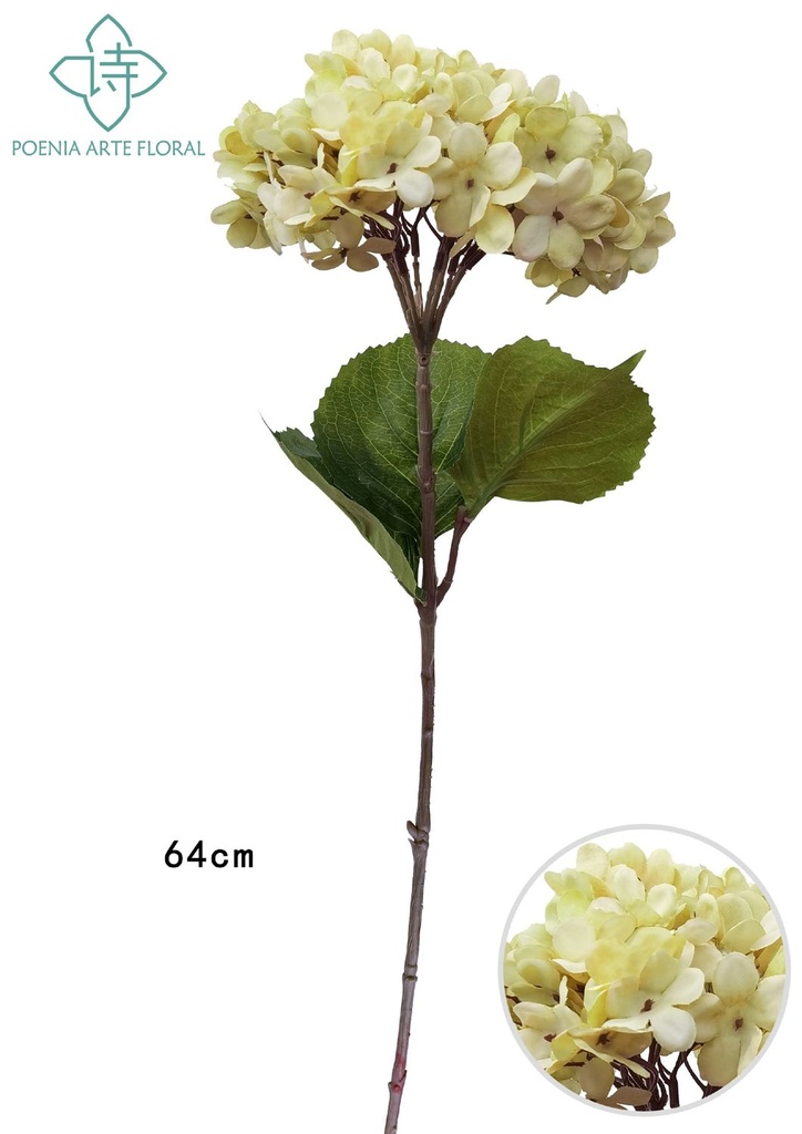 Vara flor de hortensia verde claro - Arreglos florales