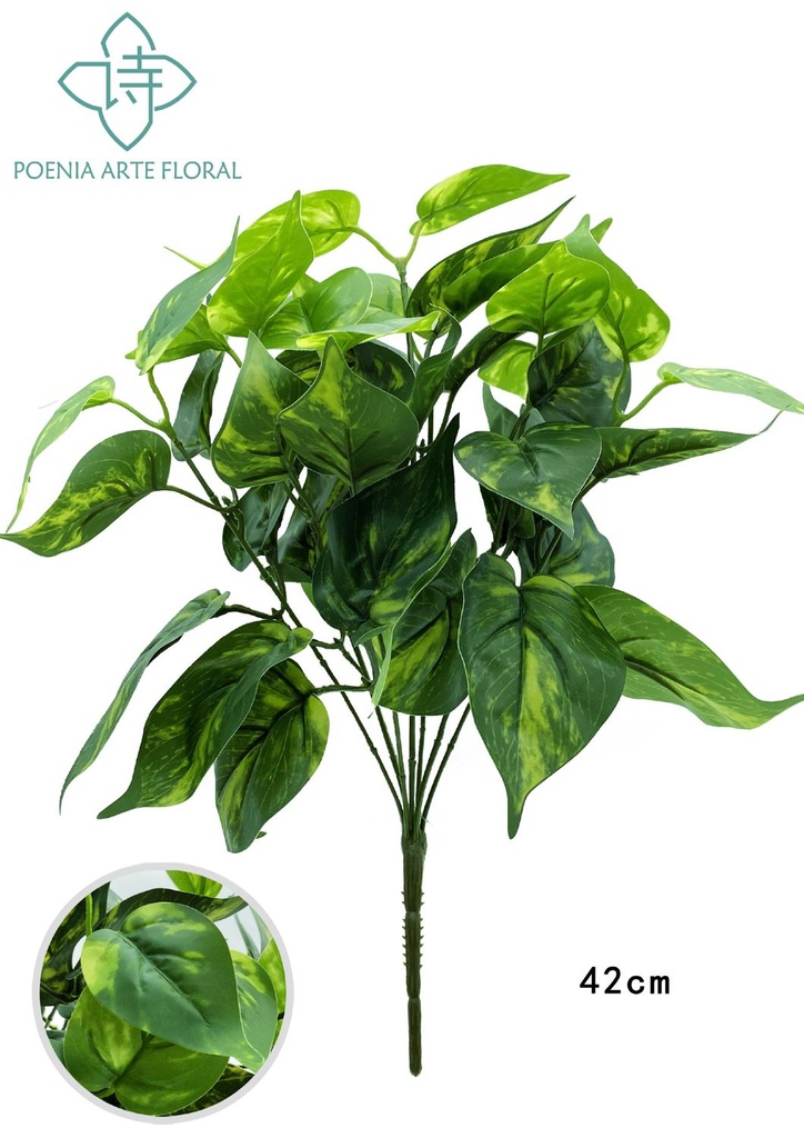 Rama de hojas doradas de 16" para decoración del hogar